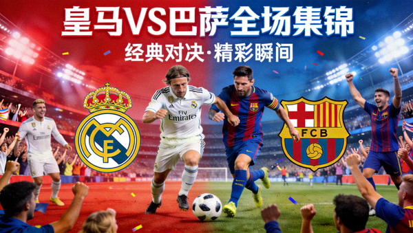 皇家马德里对阵巴塞罗那全场集锦封面图